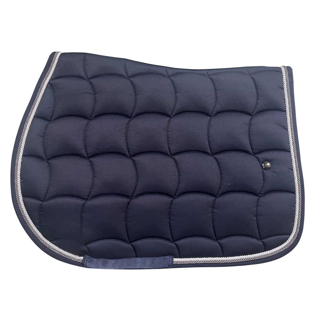 Tapis de selle Classic – bleu marine/bleu marine-blanc/gris argent