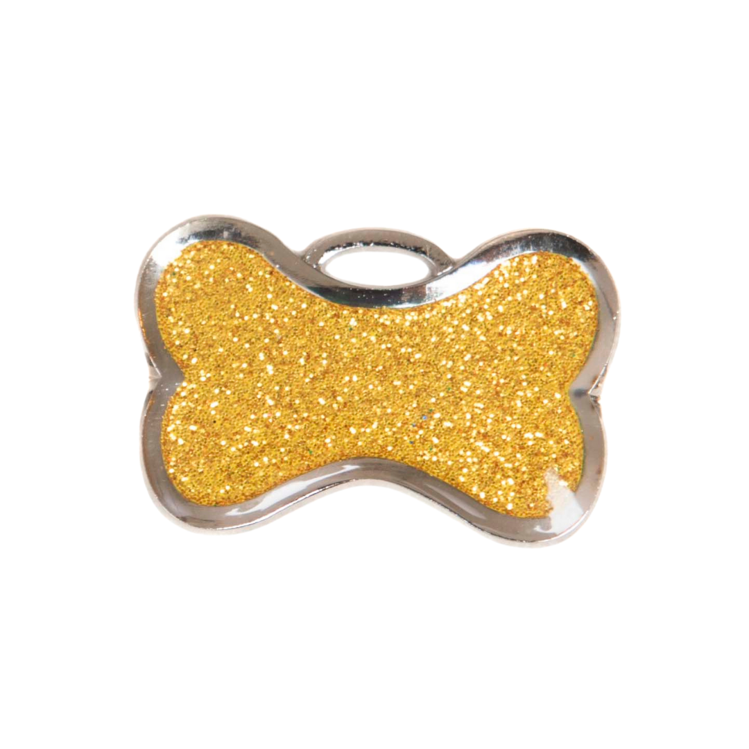 Bone tag + glitter