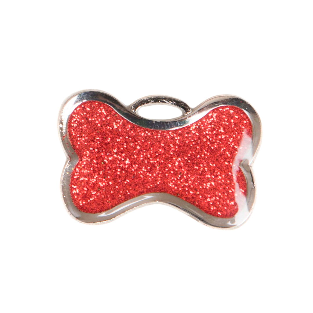 Bone tag + glitter
