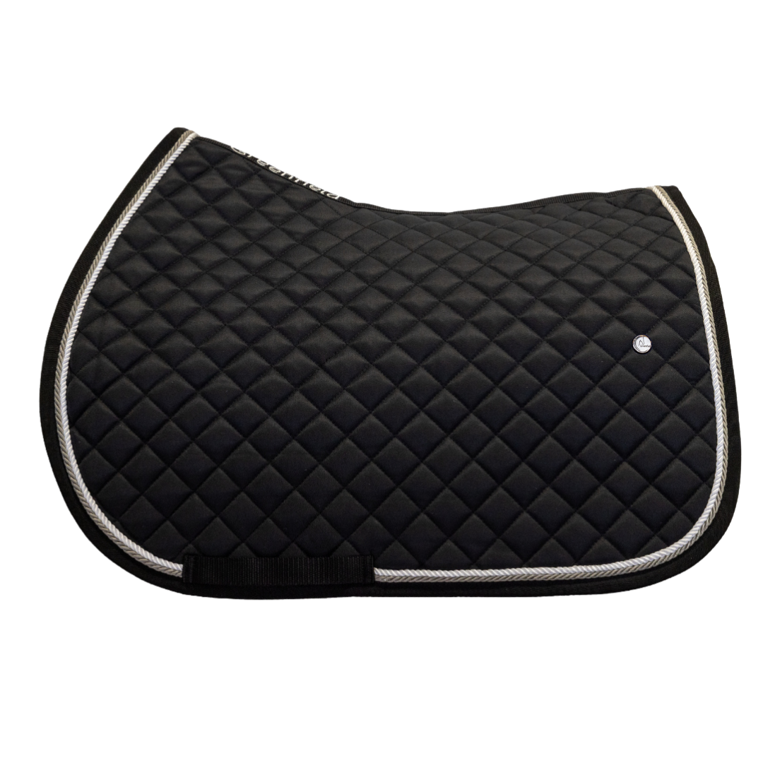 Saddle pad cookie cotton - black/black - silvergrey/white