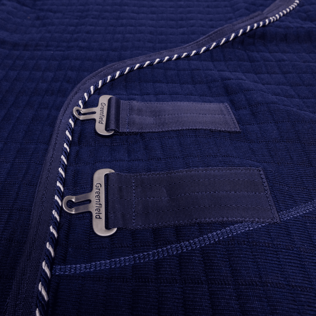 Thermo deken - blauw/blauw - wit/koningsblauw