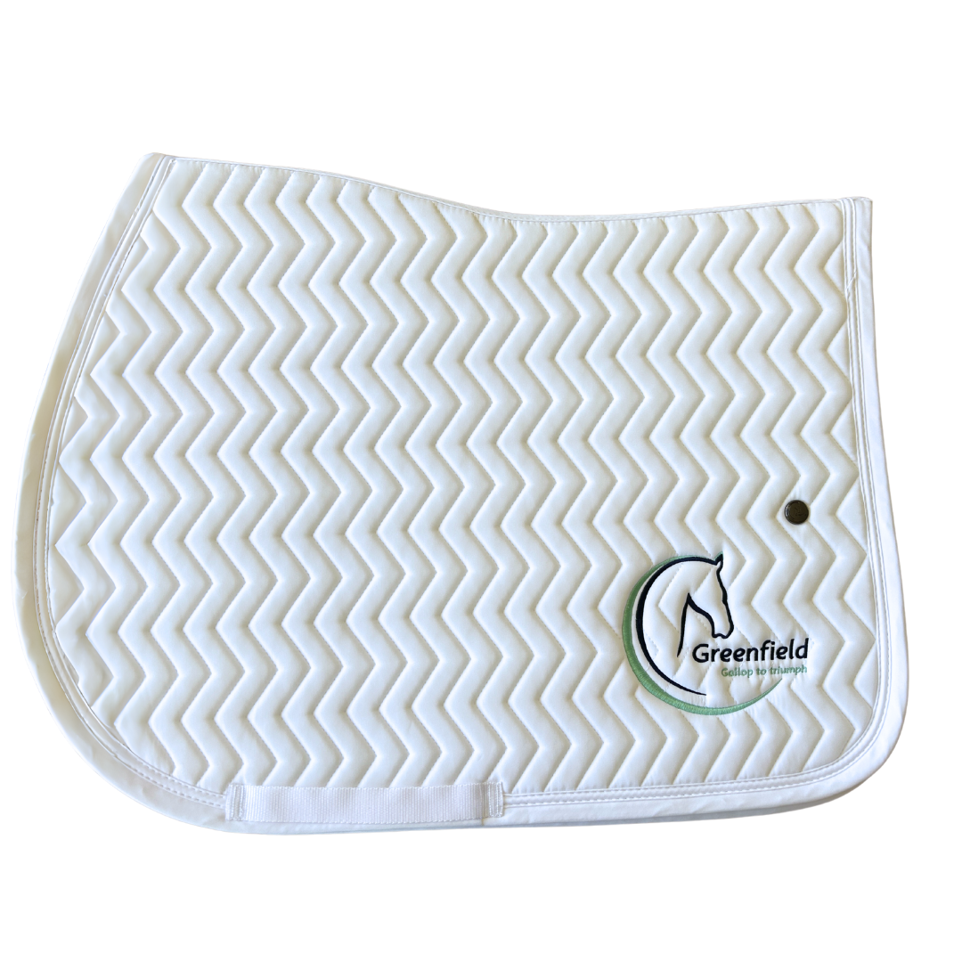Tapis de selle Arrow - blanc + GF logo
