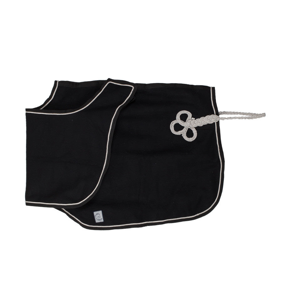 Couvre-reins en laine - noir/noir-gris d'argent