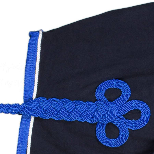Riding sheet fleece - navy/royalblue-white