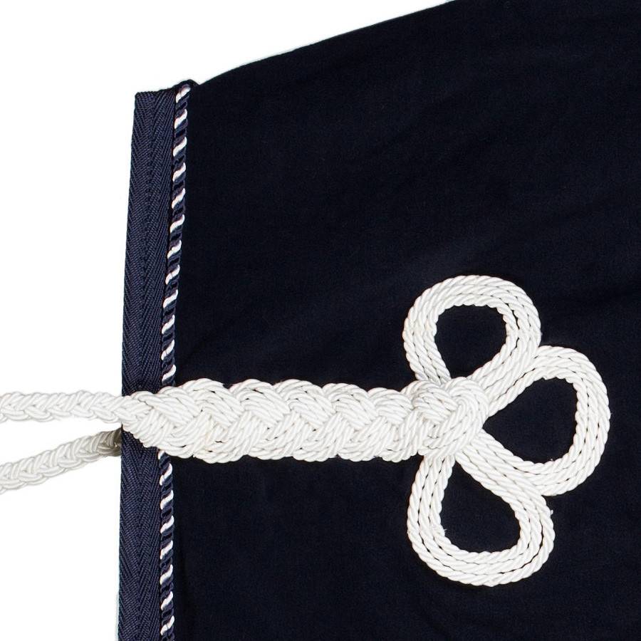 Fleece rug - navy/navy-mix (white)