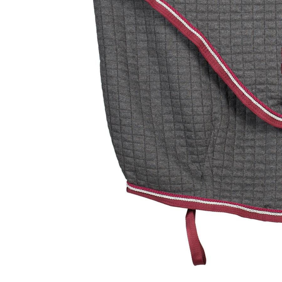 Couverture thermo - gris/bordeaux-gris argent/bordeaux