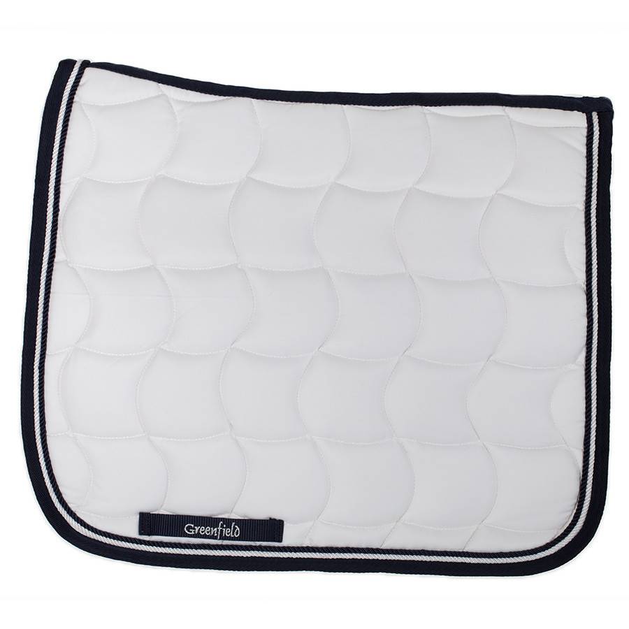 Tapis de selle Classic dressage - blanc/bleu marine-blanc/bleu marine