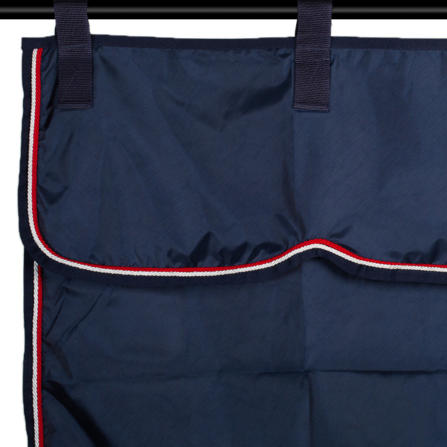 Stable curtain navy/navy - white/red