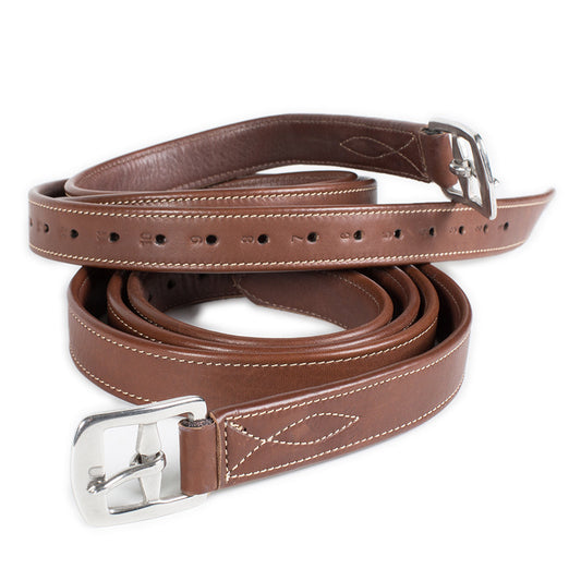 Weiche Steigbügelriemen braun