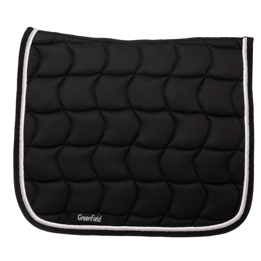 Tapis de selle de dressage - noir/noir-gris d'argent/blanc