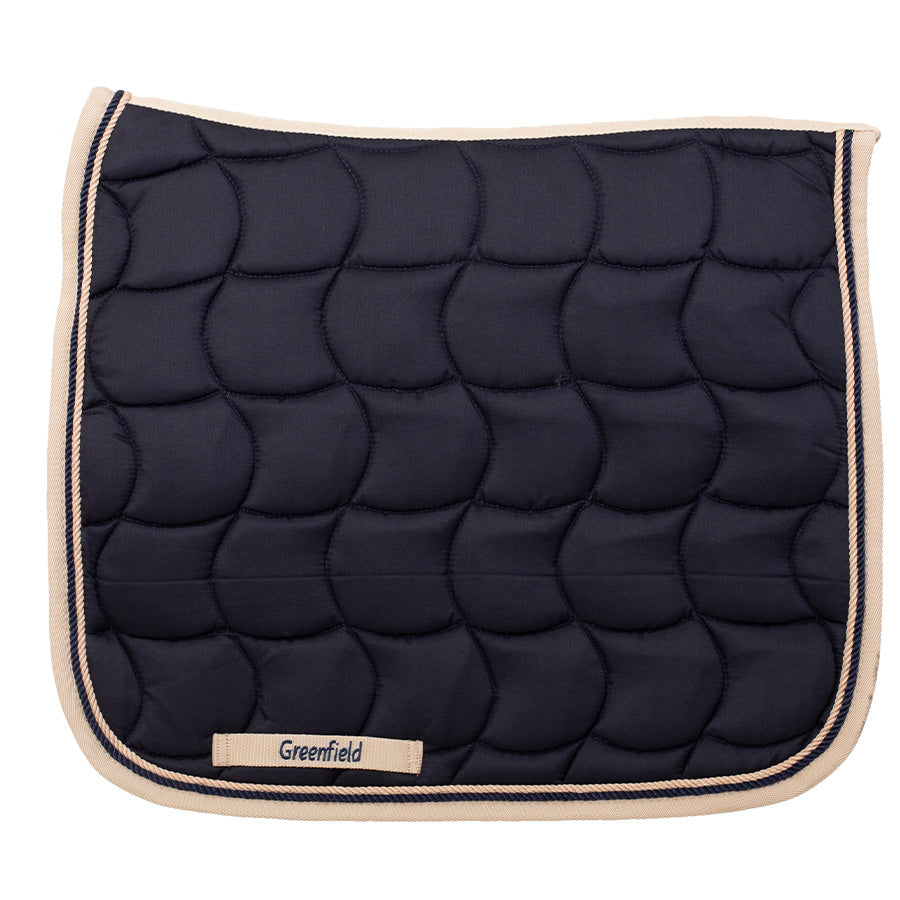 Tapis de selle dressage - bleu marine/beige-bleu marine/beige