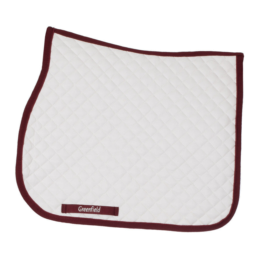 Zadeldoek Cookie - wit/bordeaux - bordeaux