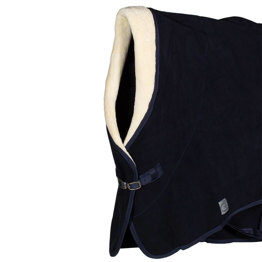 Chemise polaire col teddy - bleu marine