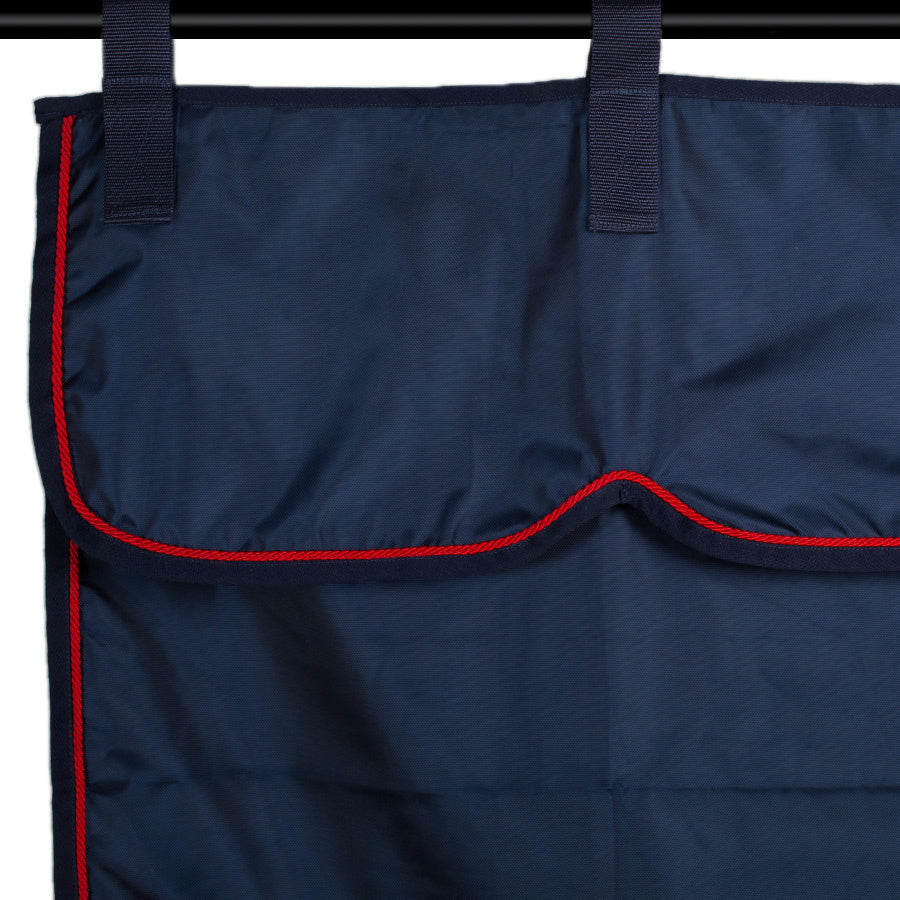 Stable curtain navy/navy - red
