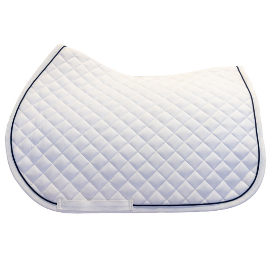 Poney - Tapis de selle piping - blanc/blanc-noirbleu marine   