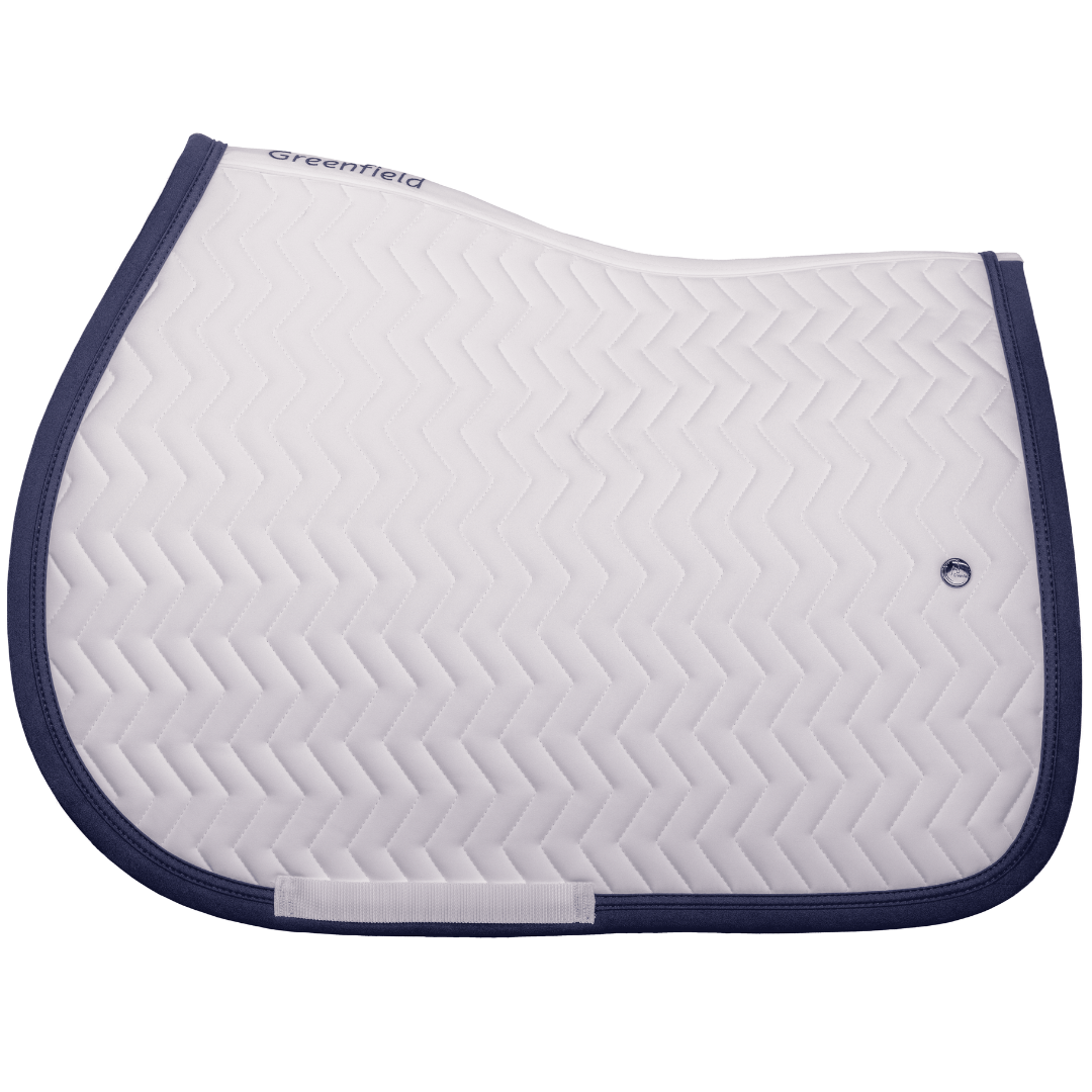 Saddle pad Arrow - white/navy - navy