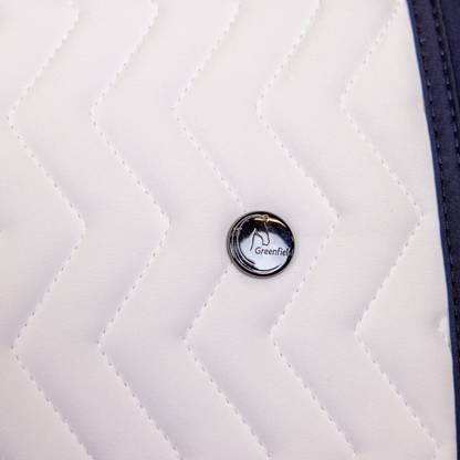 Saddle pad Arrow - white/navy - navy