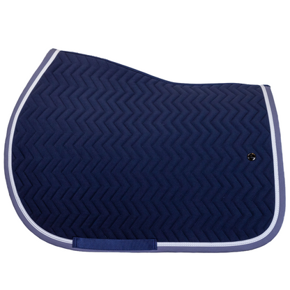 Tapis de selle Arrow - bleu marine/gris - blanc