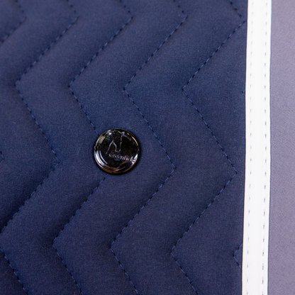 Tapis de selle Arrow - bleu marine/gris - blanc