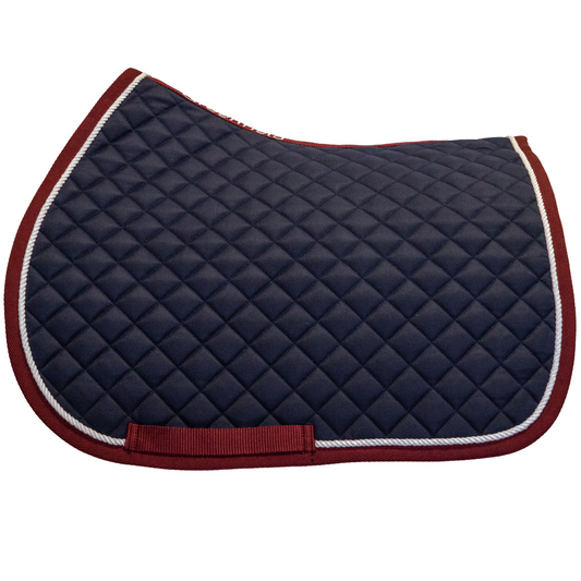 PONY tapis de selle cookie - bleu marine/bordeaux-blanc