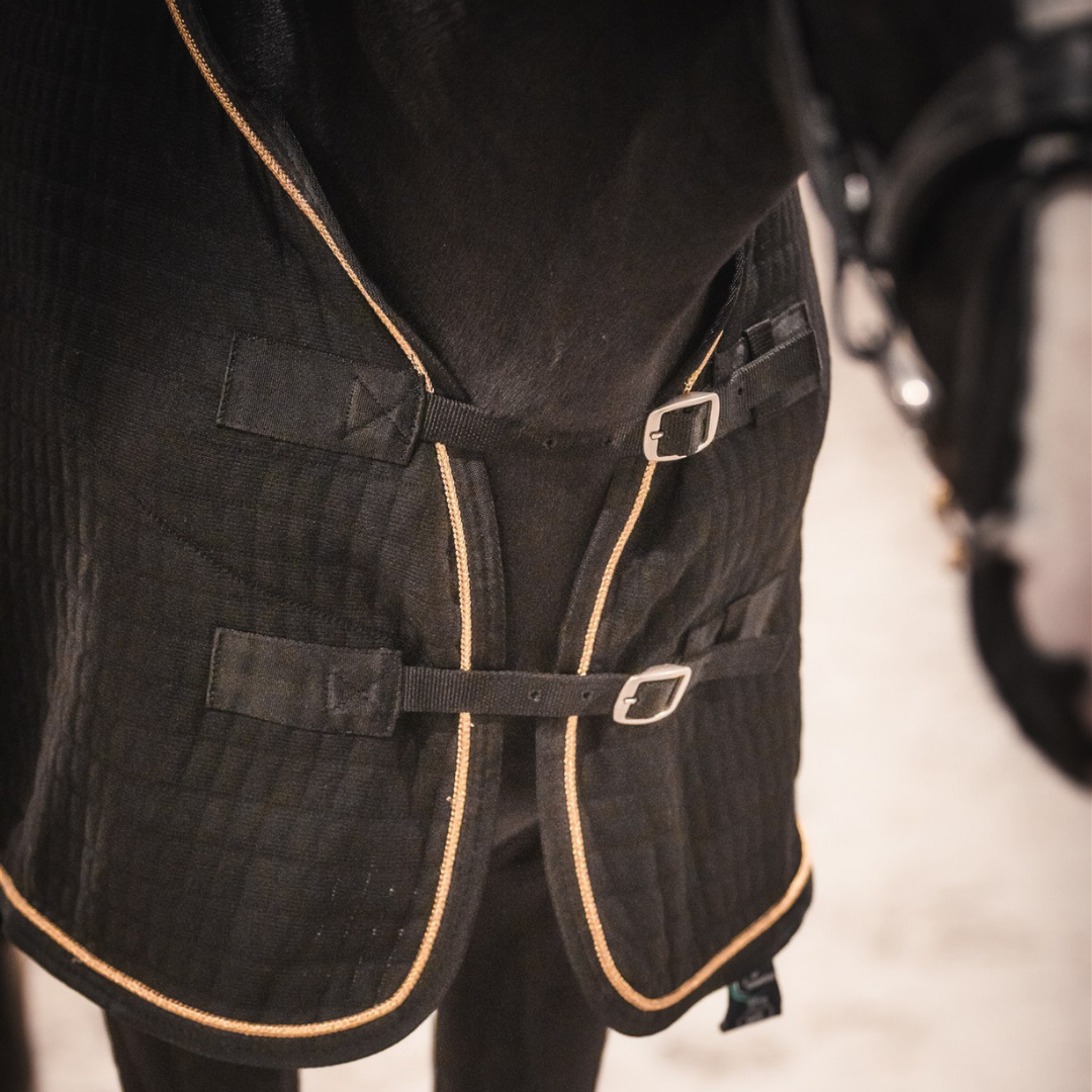 Chemise thermo - noir/noir-or