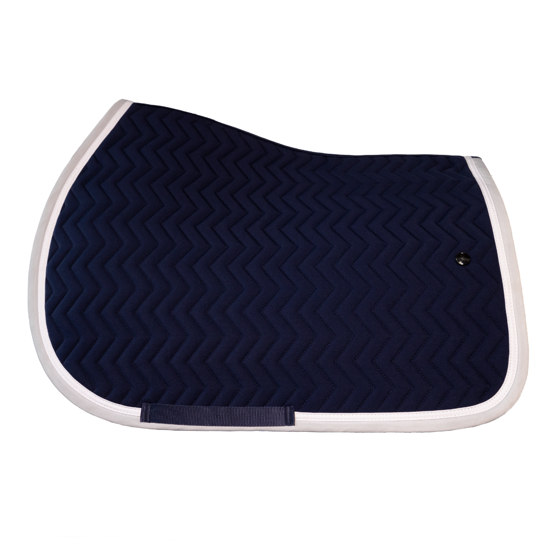 Saddle pad Arrow - navy/grey - white