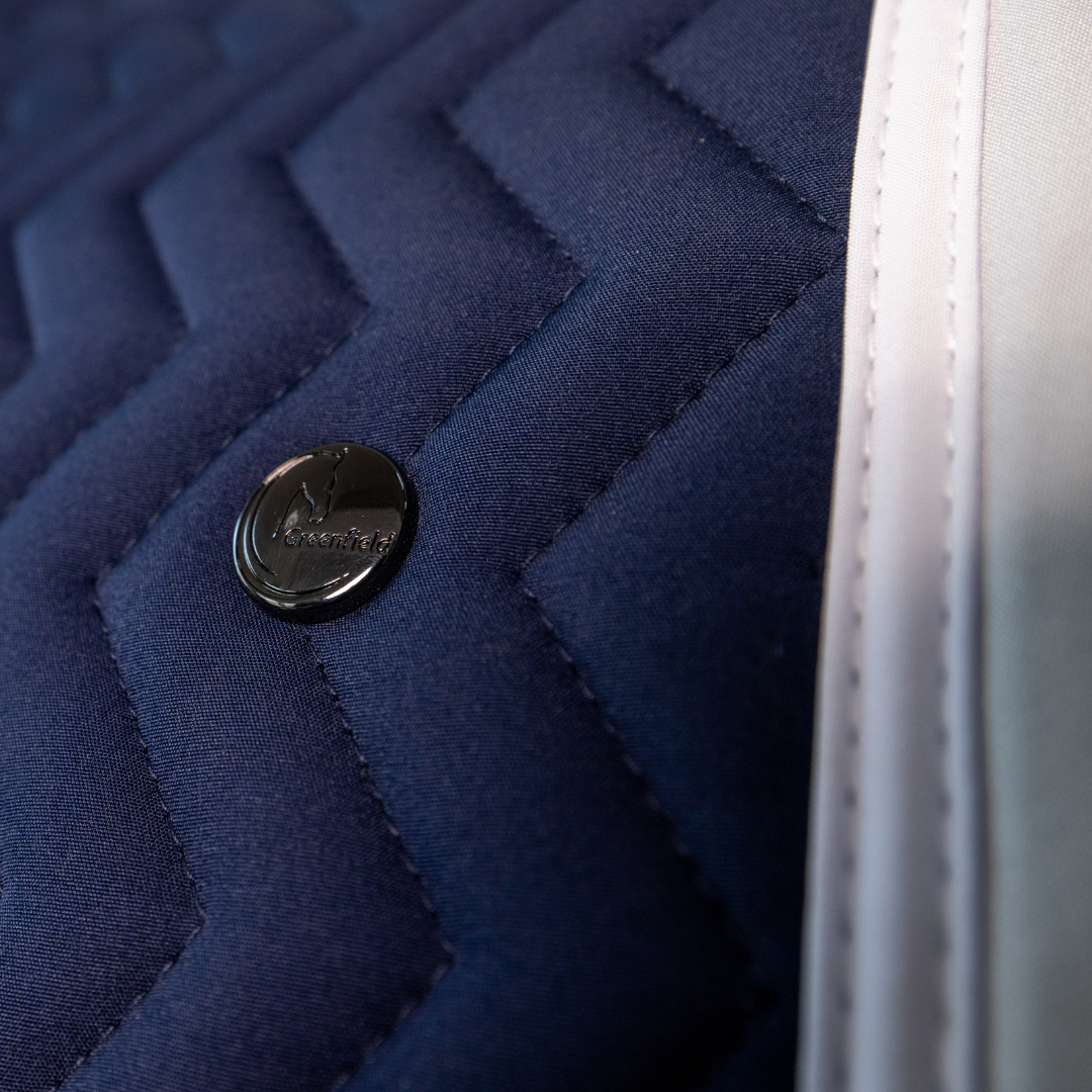 Saddle pad Arrow - navy/grey - white