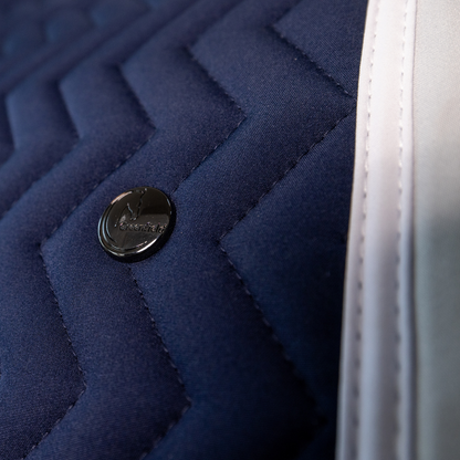 Saddle pad Arrow - navy/grey - white