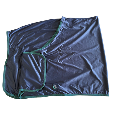 Publicity shine fleece rug - navy/green