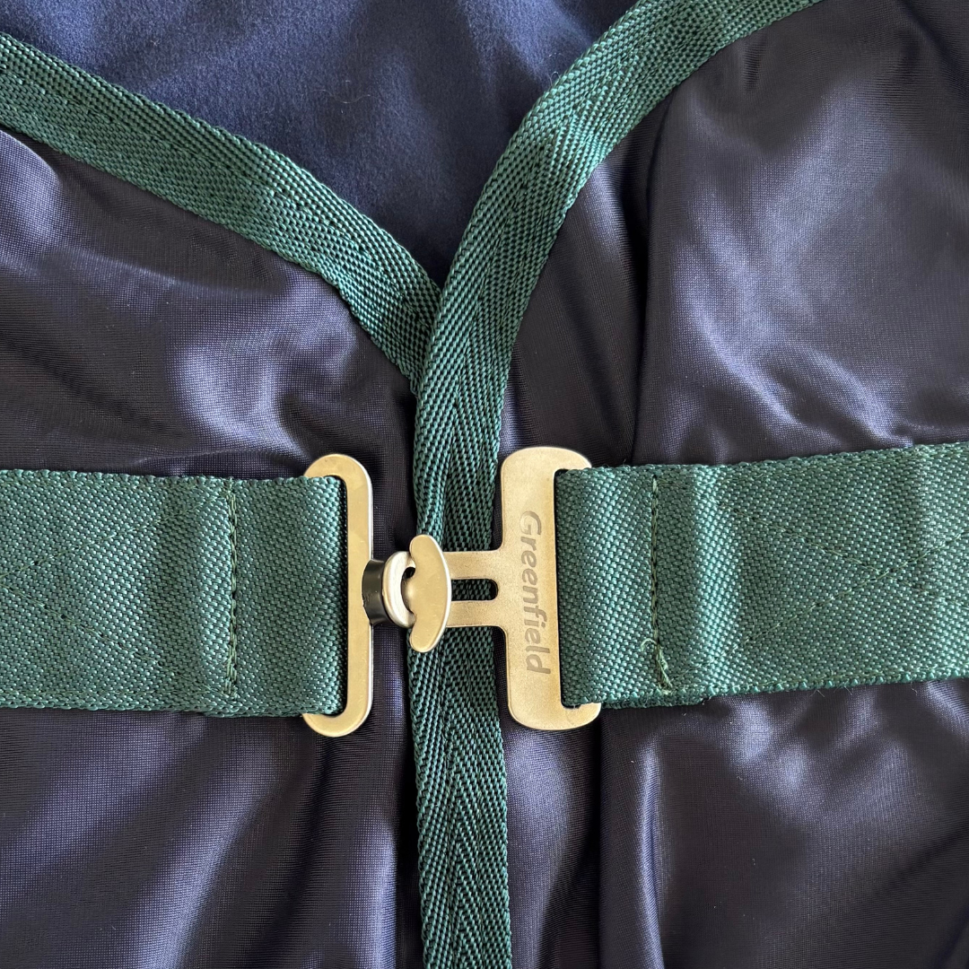 Publicity shine fleece rug - navy/green