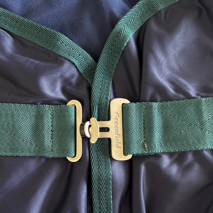 Publicity shine fleece rug - navy/green