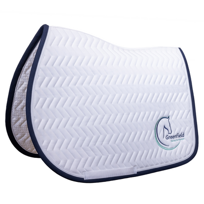 Saddle pad Arrow - white/navy - white + GF logo