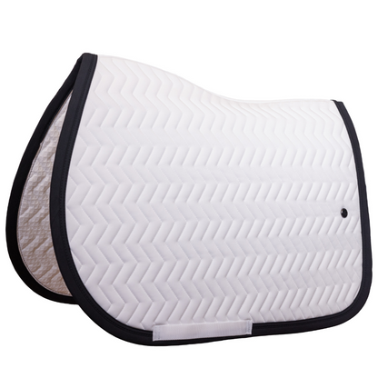 Saddle pad Arrow - white/black - black