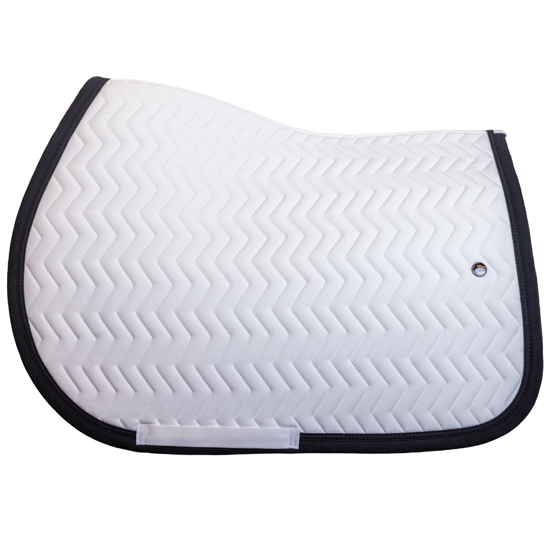 Saddle pad Arrow - white/black - black