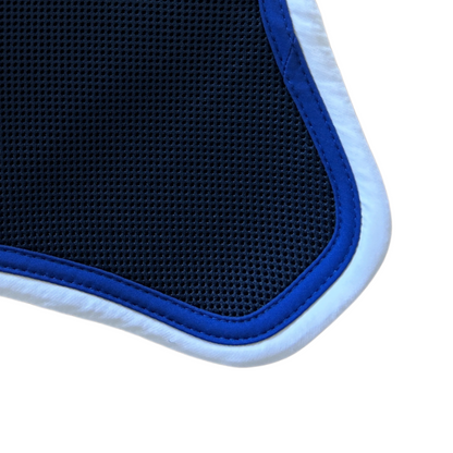 Mesh flyveil - navy/royal blue - white