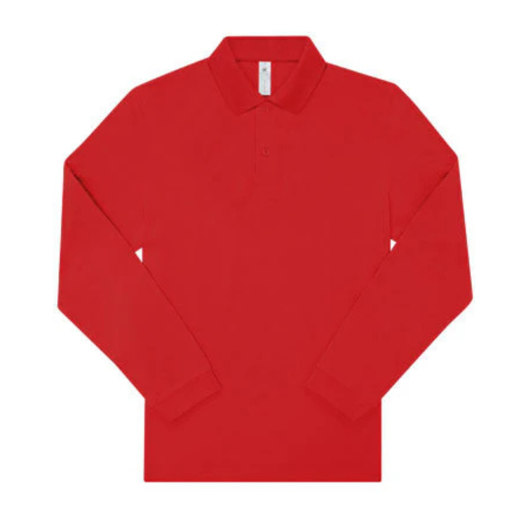 B&C my polo 180 lange mouwen – heren
