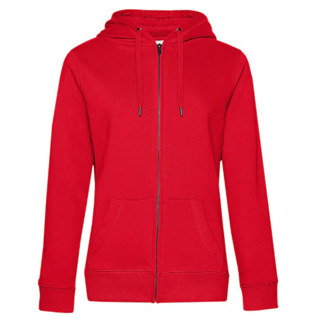 Ladies - Zipped hooded sweater jacket