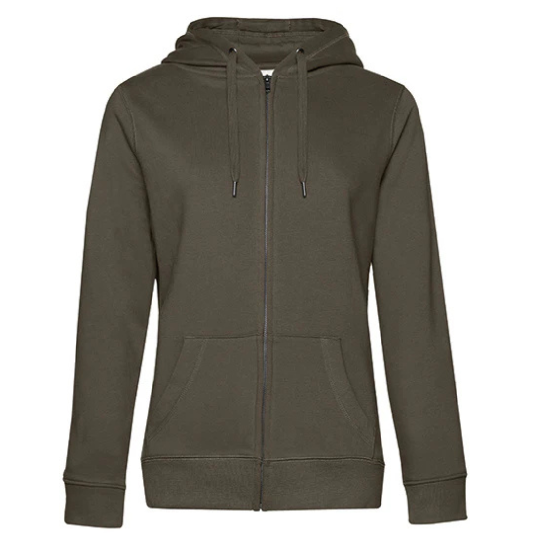 Ladies - Zipped hooded sweater jacket
