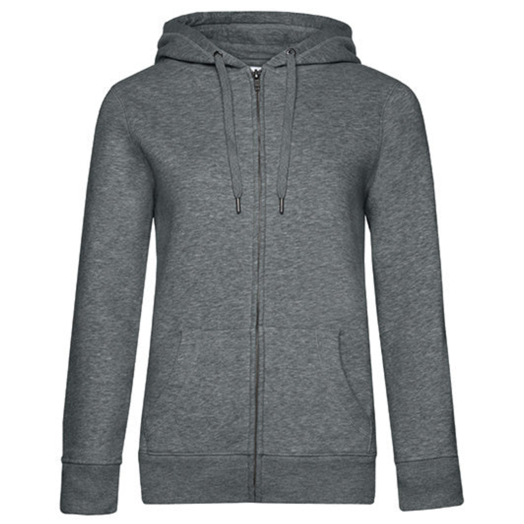 Ladies - Zipped hooded sweater jacket