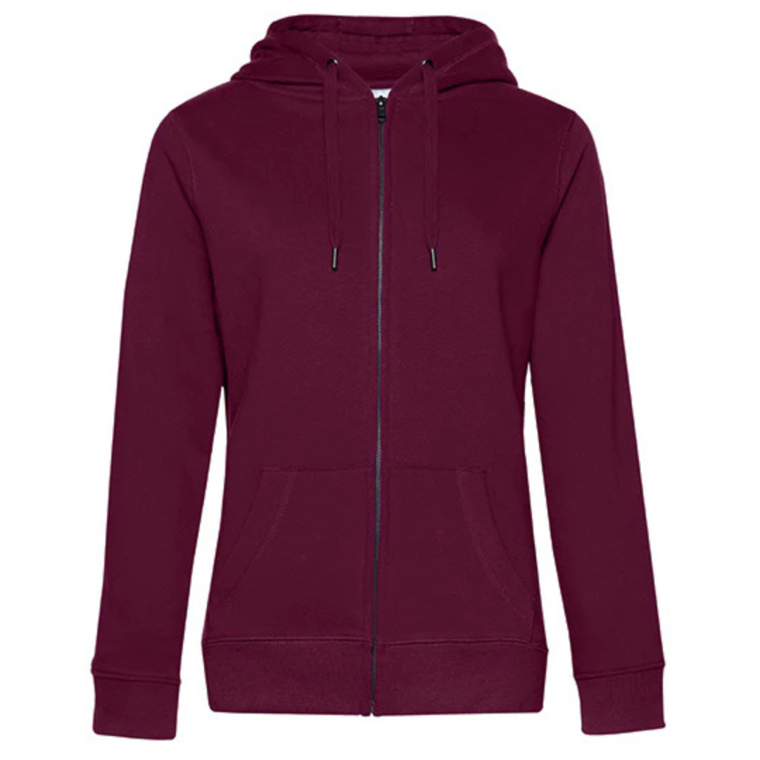 Ladies - Zipped hooded sweater jacket