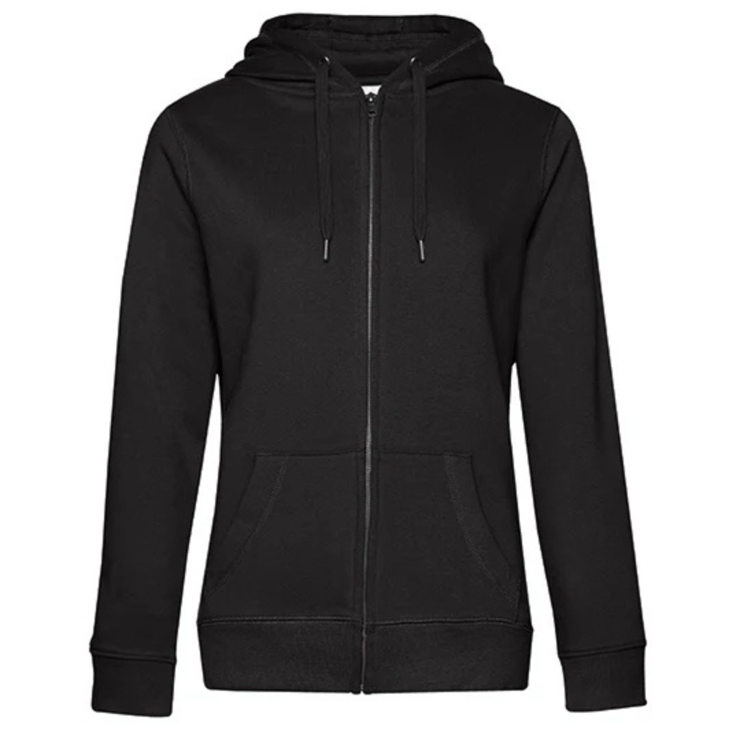Ladies - Zipped hooded sweater jacket