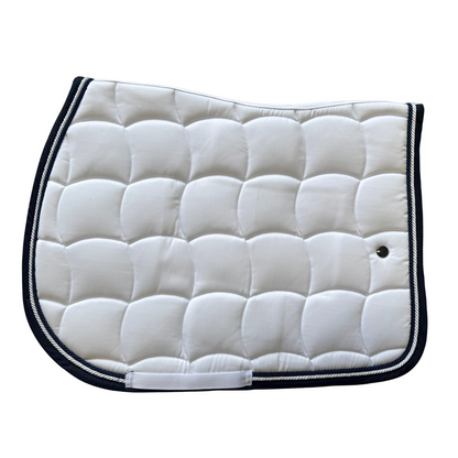 Tapis de selle Classic – blanc/bleu marine-blanc/bleu marine