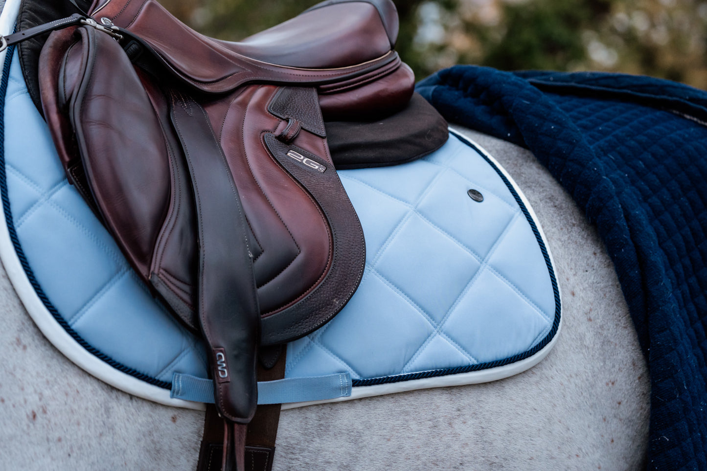 Tapis de selle Diamond - Bleu mystique