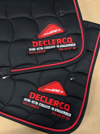Saddle pad Classic – black/black-red