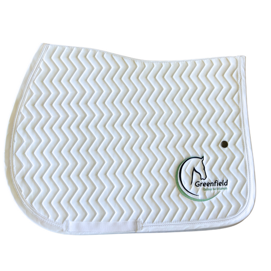 Saddle pad Arrow - white + GF logo
