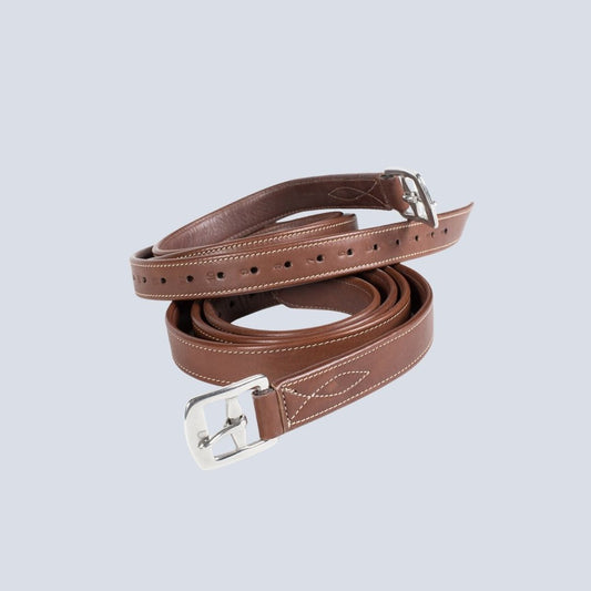 Weiche Steigbügelriemen braun