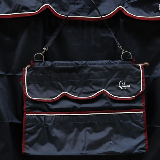 Sac de rangement bleu marine/bordeaux - blanc