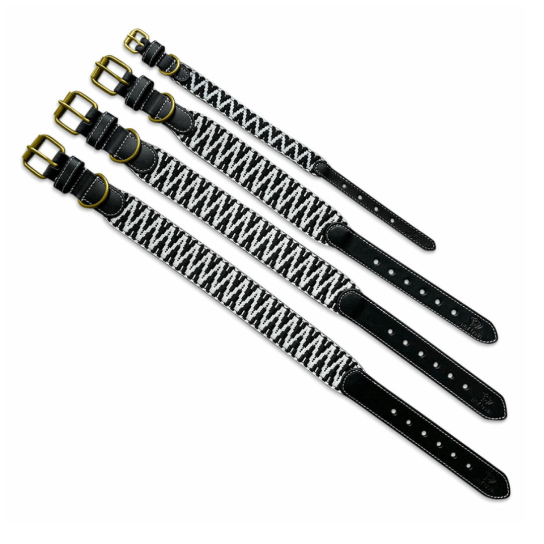 Dog collar - Black/White