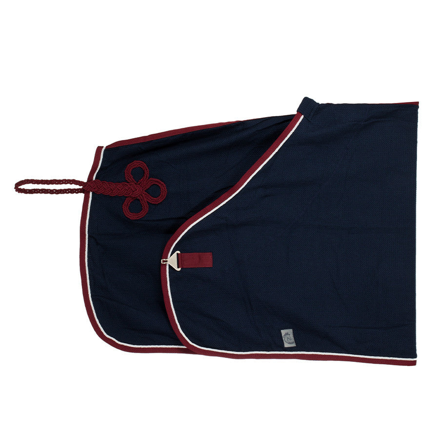 Chemise nid d'abeille - bleu marine/bordeaux-blanc