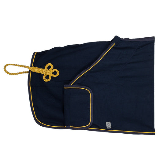 Werbedecke mit Wabenmuster - marineblau/marineblau-gold
